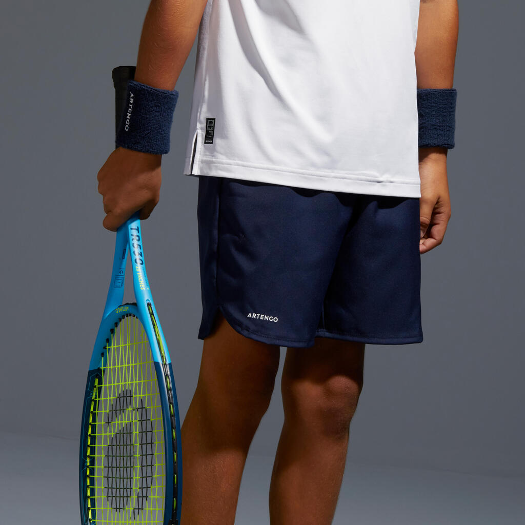 ŠORTS ZA TENIS TSH500 ZA DEČAKE - PLAVI NA KVADRATIĆE