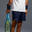 Tennisshort voor jongens TSH500 marineblauw