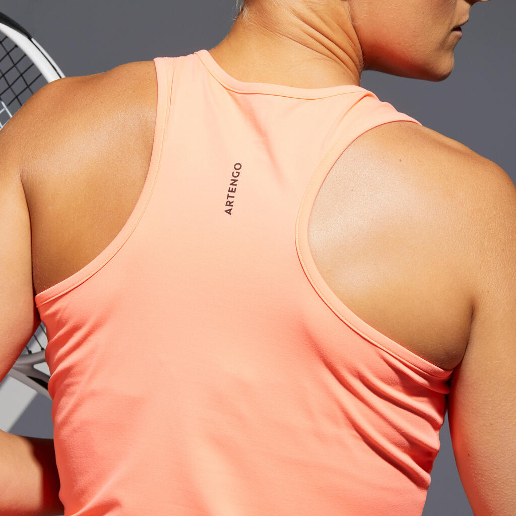 Women's Tennis Quick-Dry Tank Top Dry 500 - Coral
