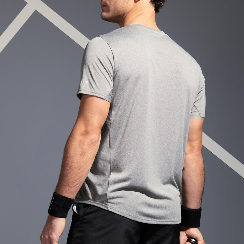 男款網球T恤TTS100 - 灰色