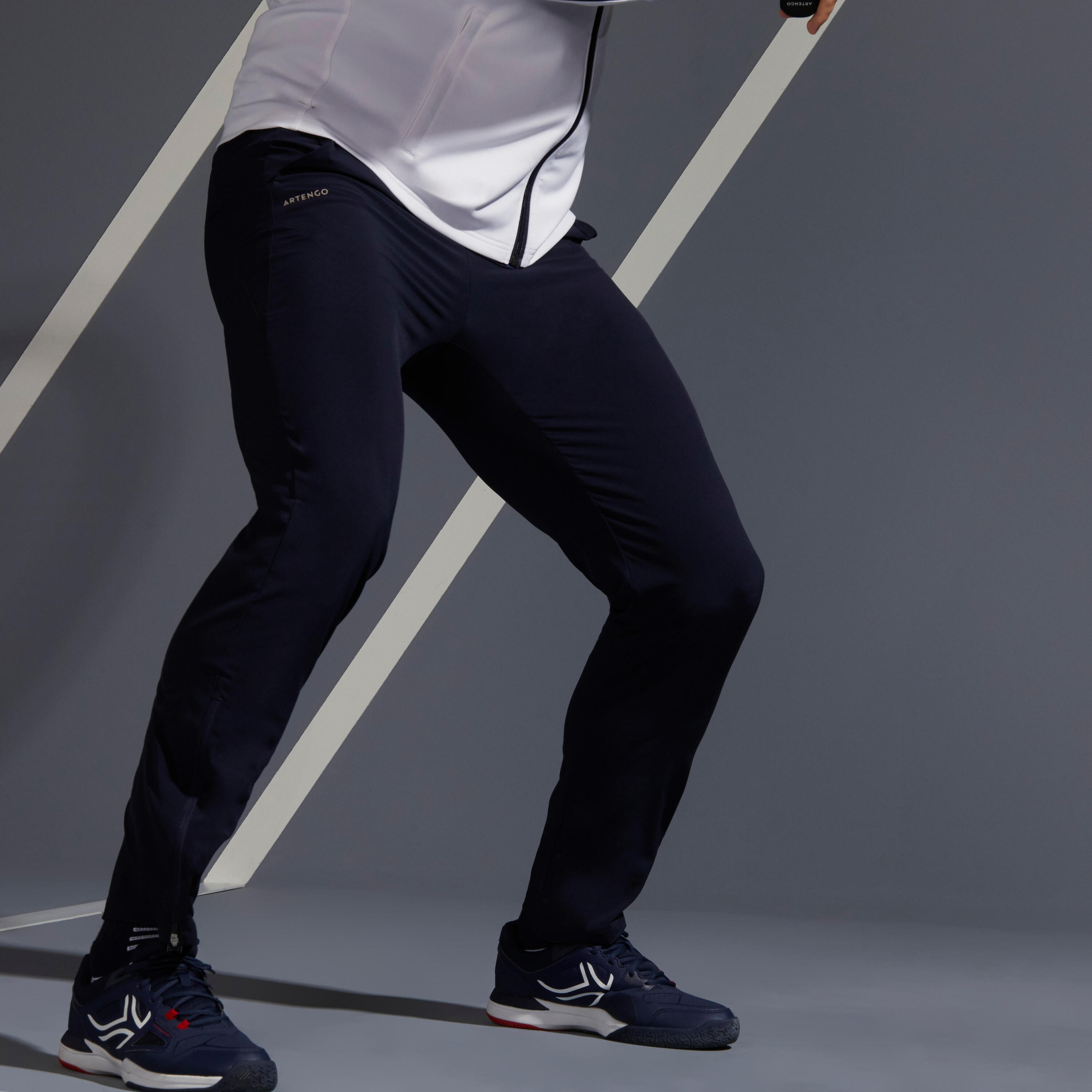 Pantalón de tenis hombre Artengo TPA 500 azul marino 4/8