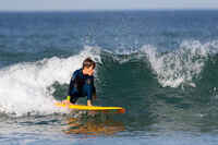Neoprenanzug Surfen 500  4/3 mm Kinder blau/gelb