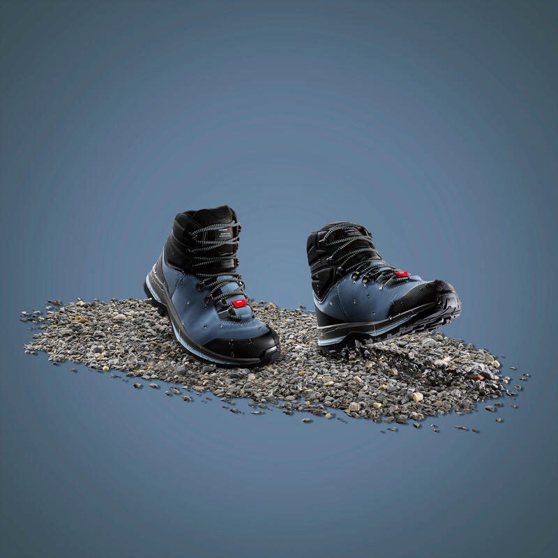 BREDE LEDEREN TREKKINGSCHOENEN VOOR DAMES MT00 WATERDICHT HOOG