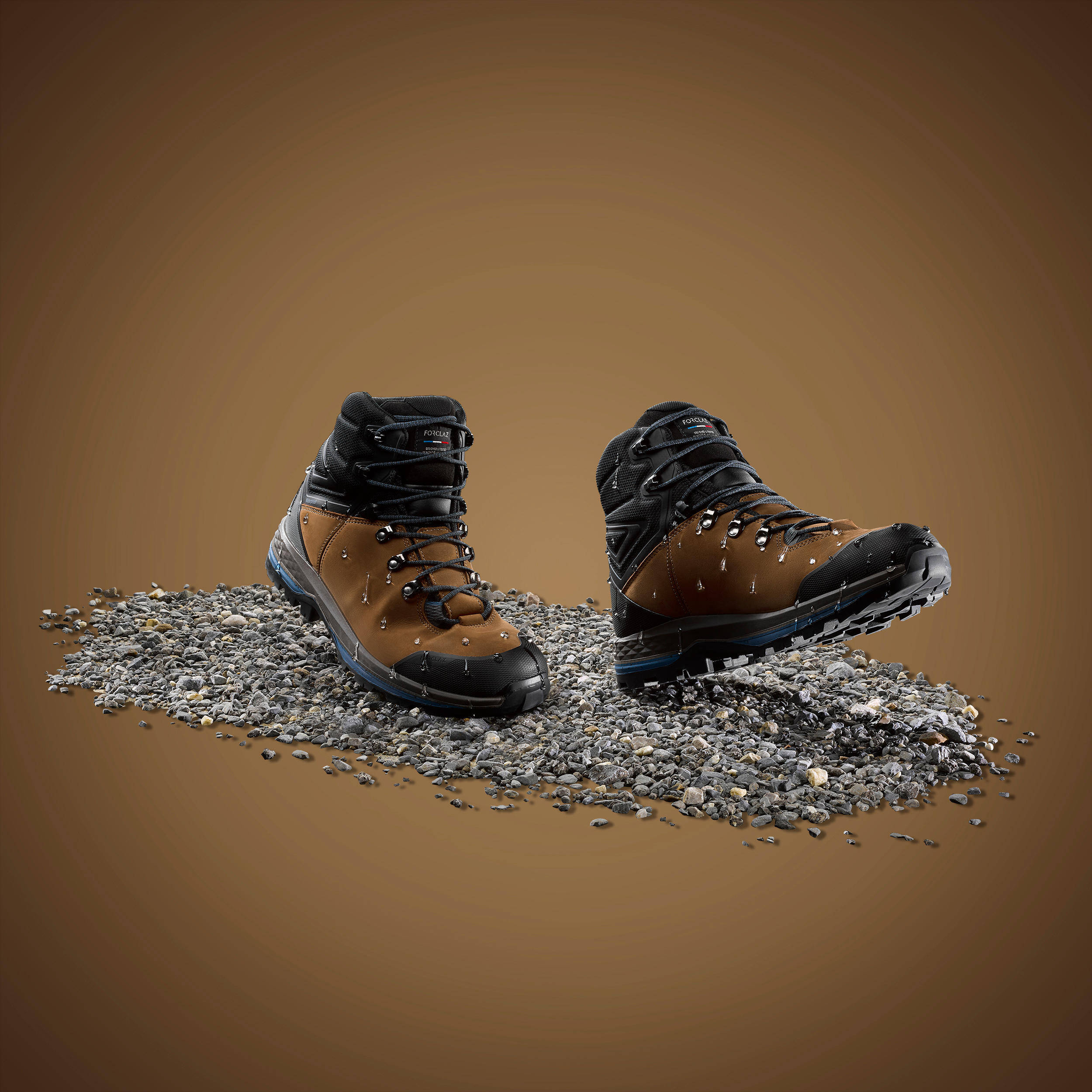 Waterproof, leather trekking shoes - cross contact - MT100 LEATHER - M -  3
