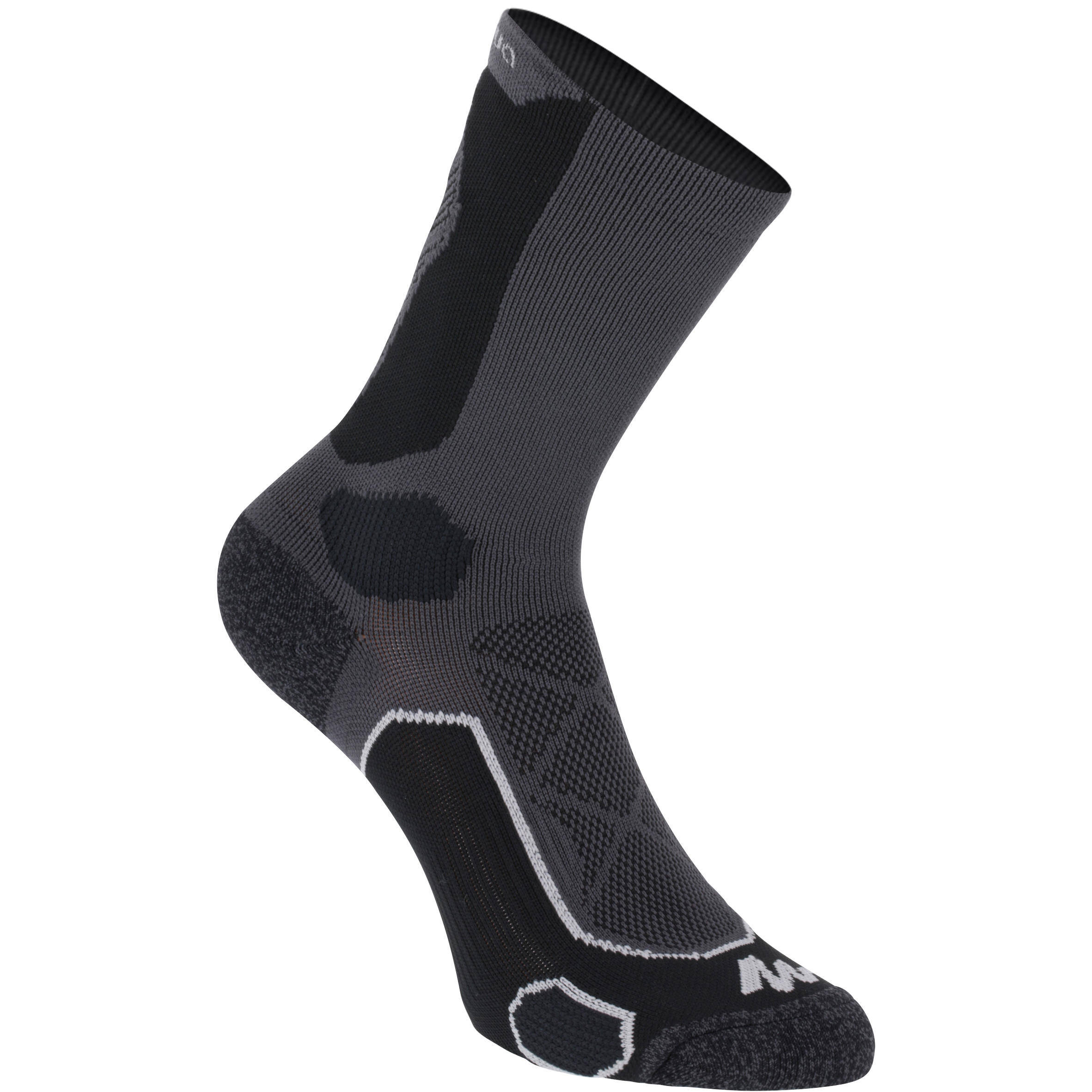 Hiking Socks High-Ankle 2 pairs MH500 - Black/Grey -  2