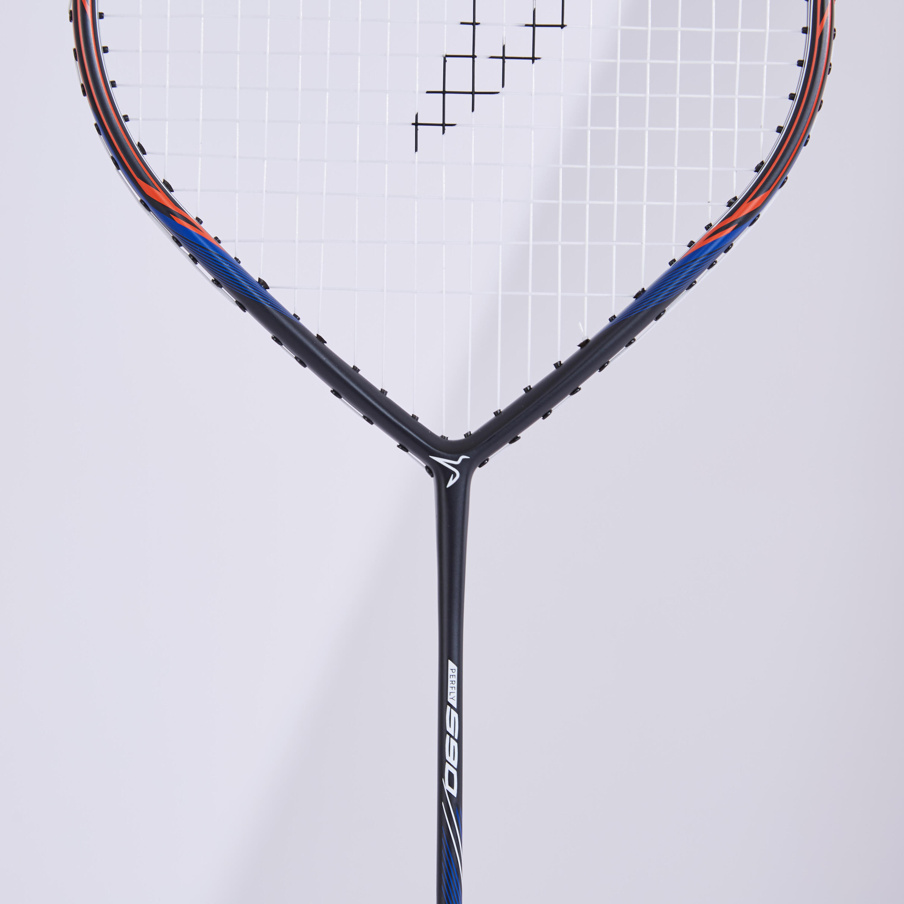 ADULT BADMINTON RACKET BR 590 POWER DARK ORANGE 14/17