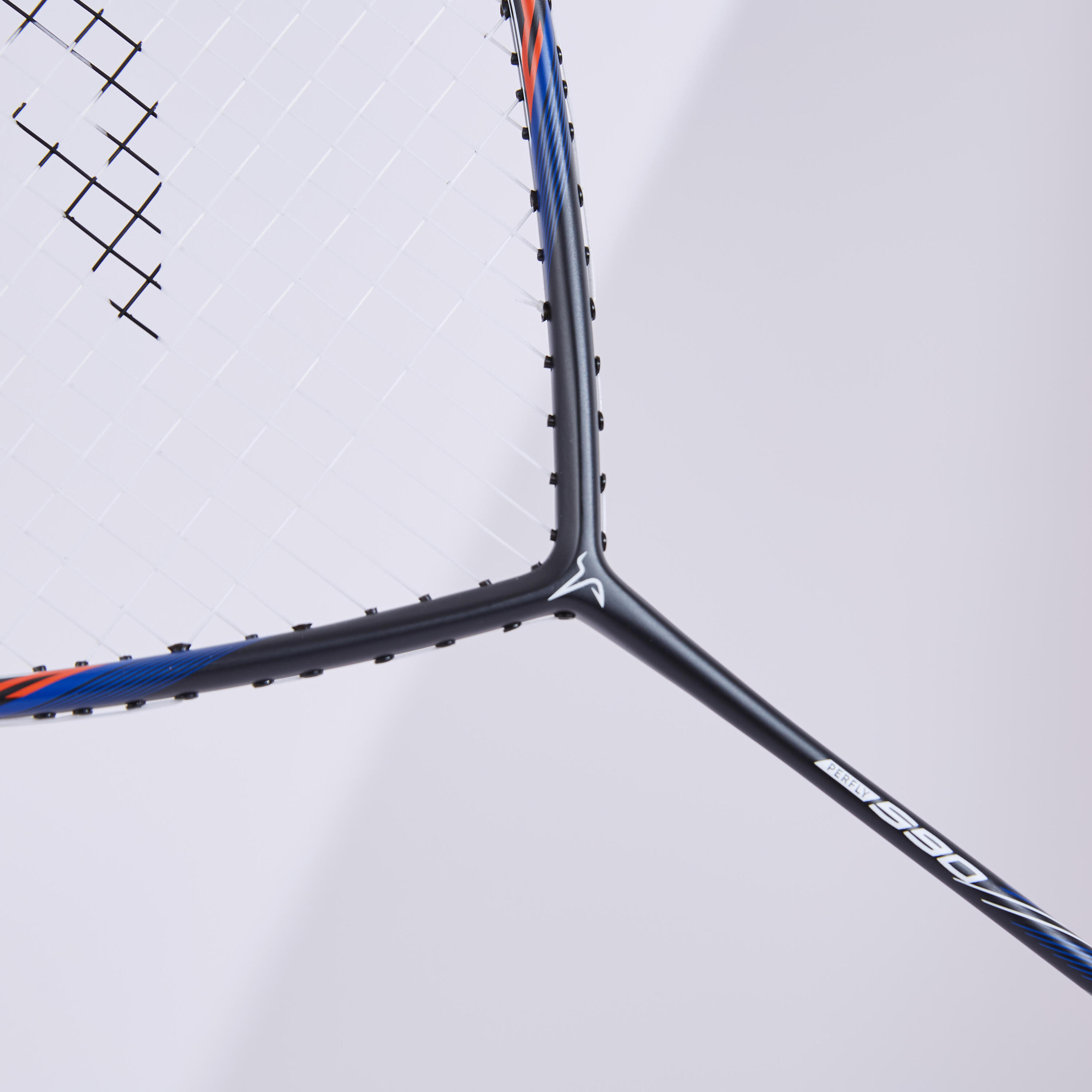 ADULT BADMINTON RACKET BR 590 POWER DARK ORANGE 13/17
