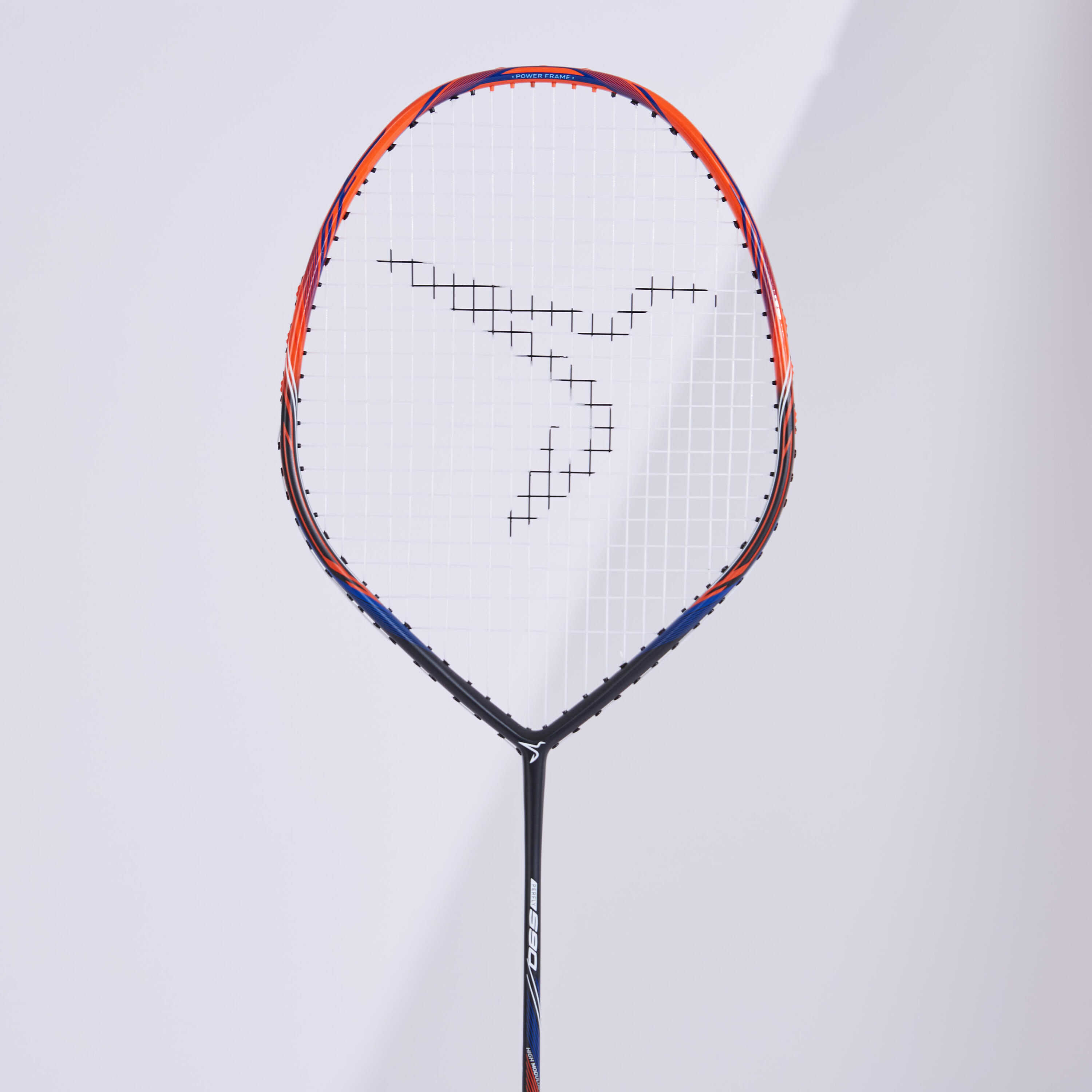 ADULT BADMINTON RACKET BR 590 POWER DARK ORANGE 6/17