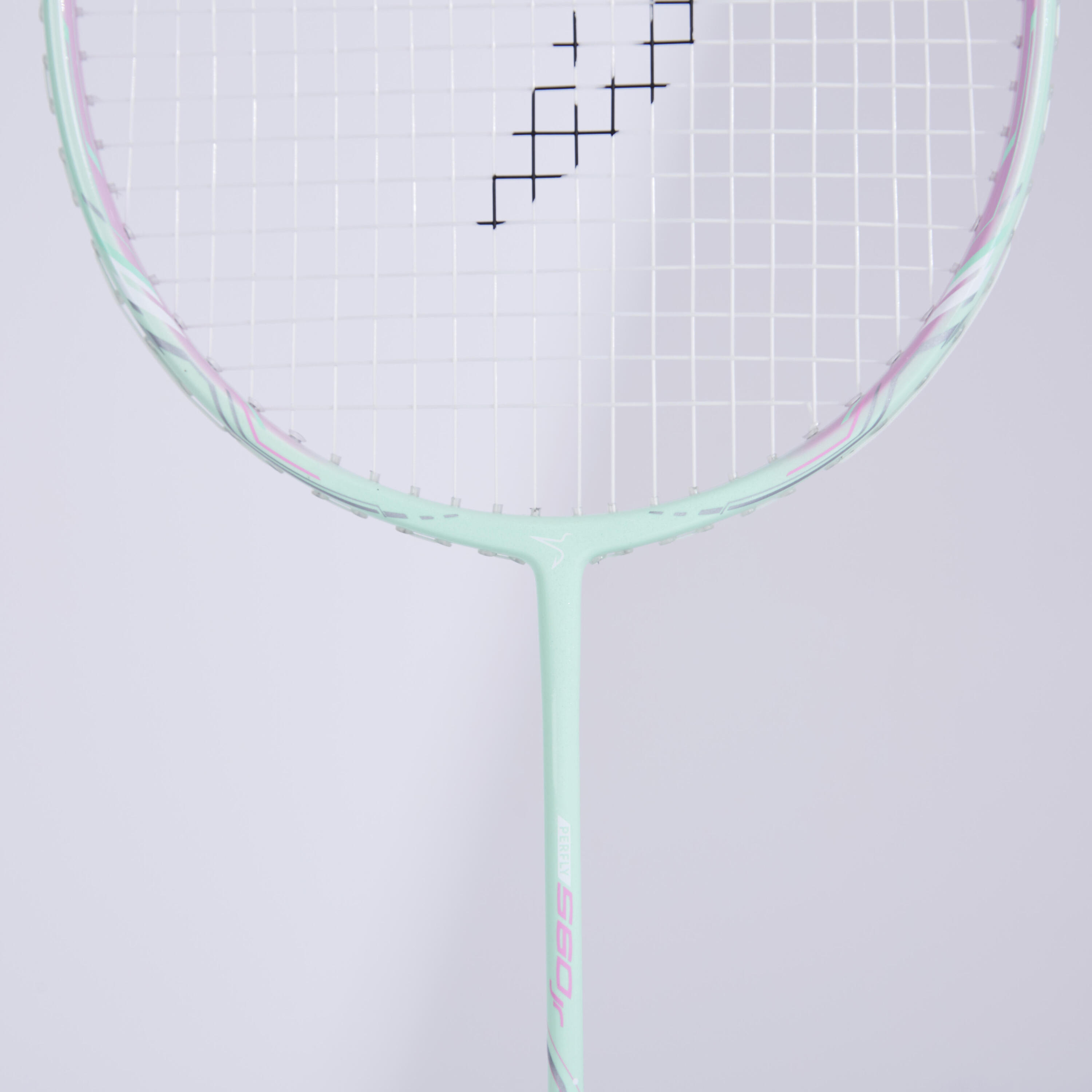 JUNIOR BADMINTON RACKET BR 560 LITE MINT PINK 3/26