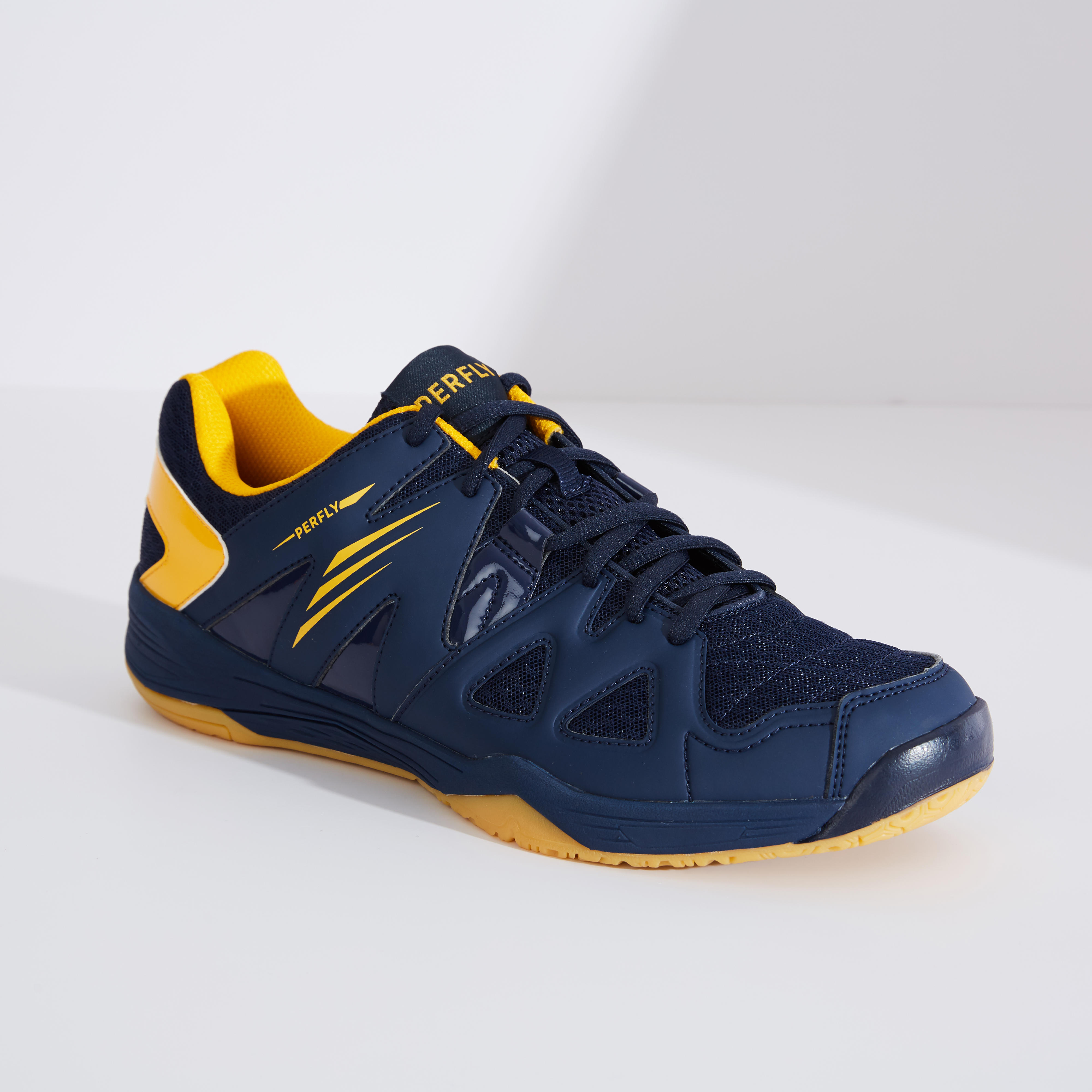 yellow and navy shoes