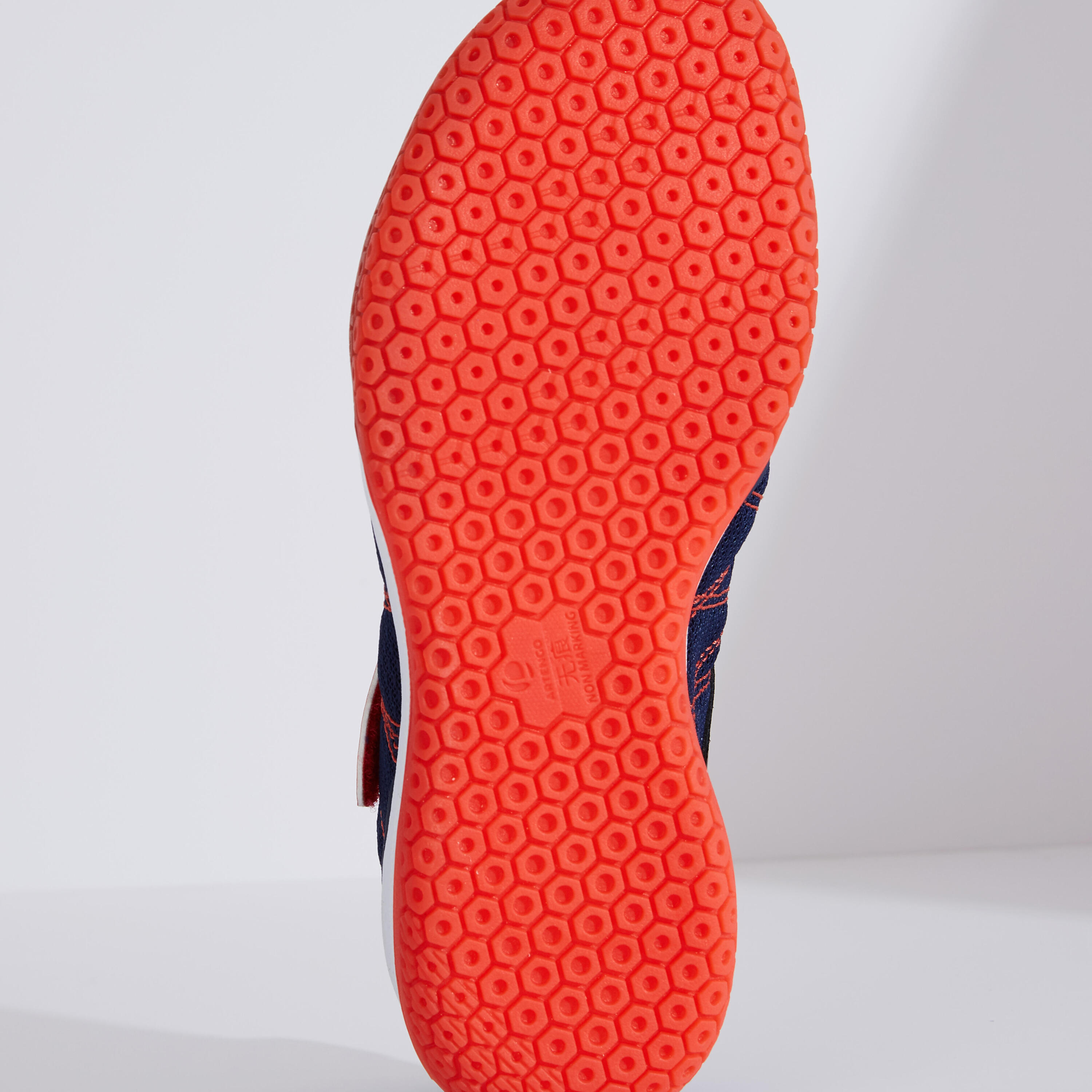 JUNIOR BADMINTON SHOES BS 160 NAVY RED 12/18
