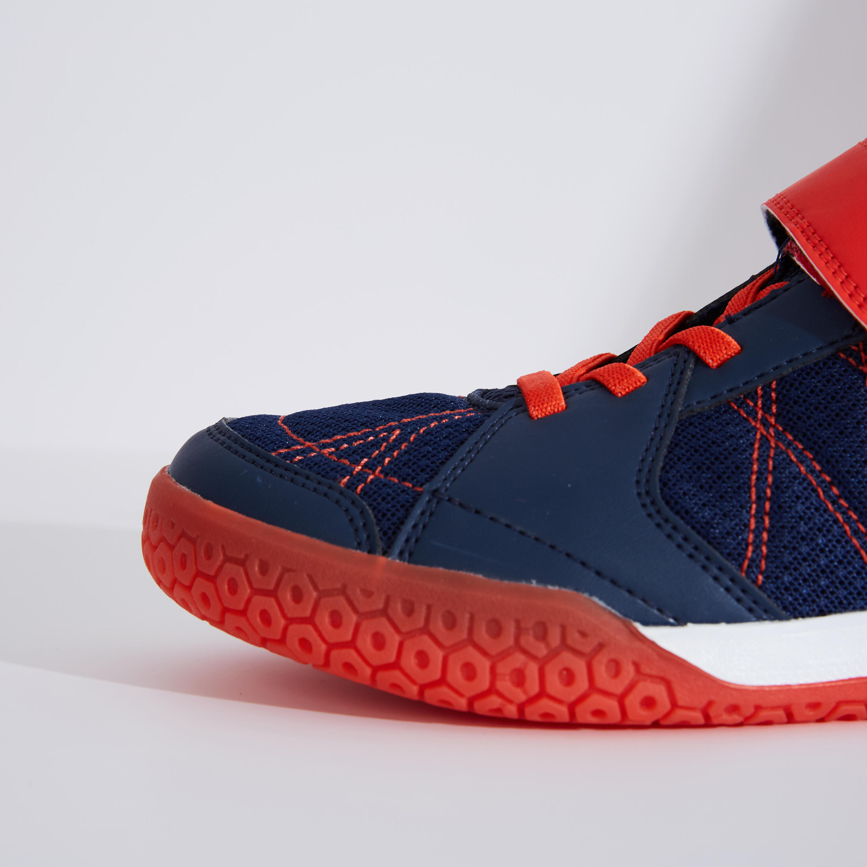 JUNIOR BADMINTON SHOES BS 160 NAVY RED 10/18