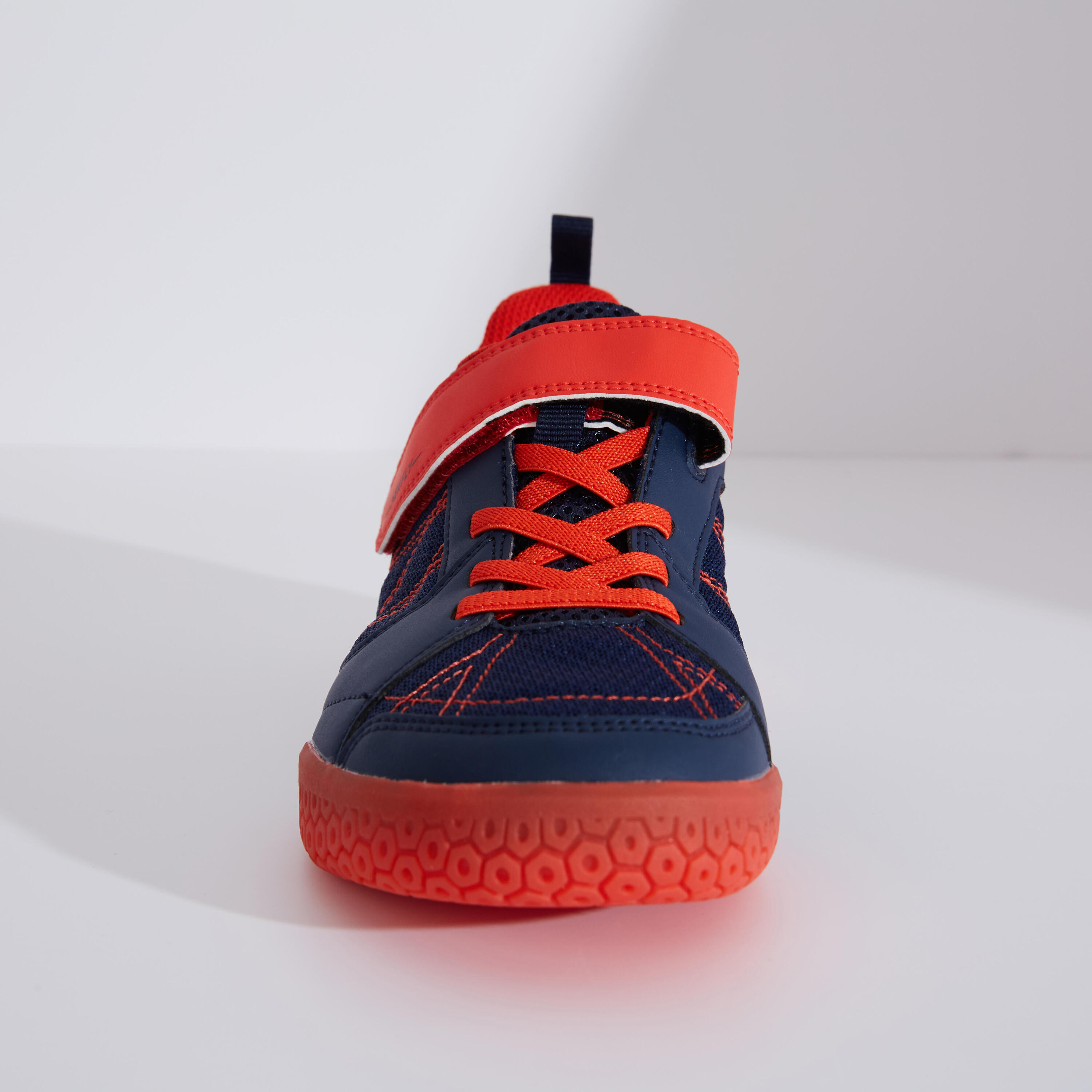 JUNIOR BADMINTON SHOES BS 160 NAVY RED 9/18