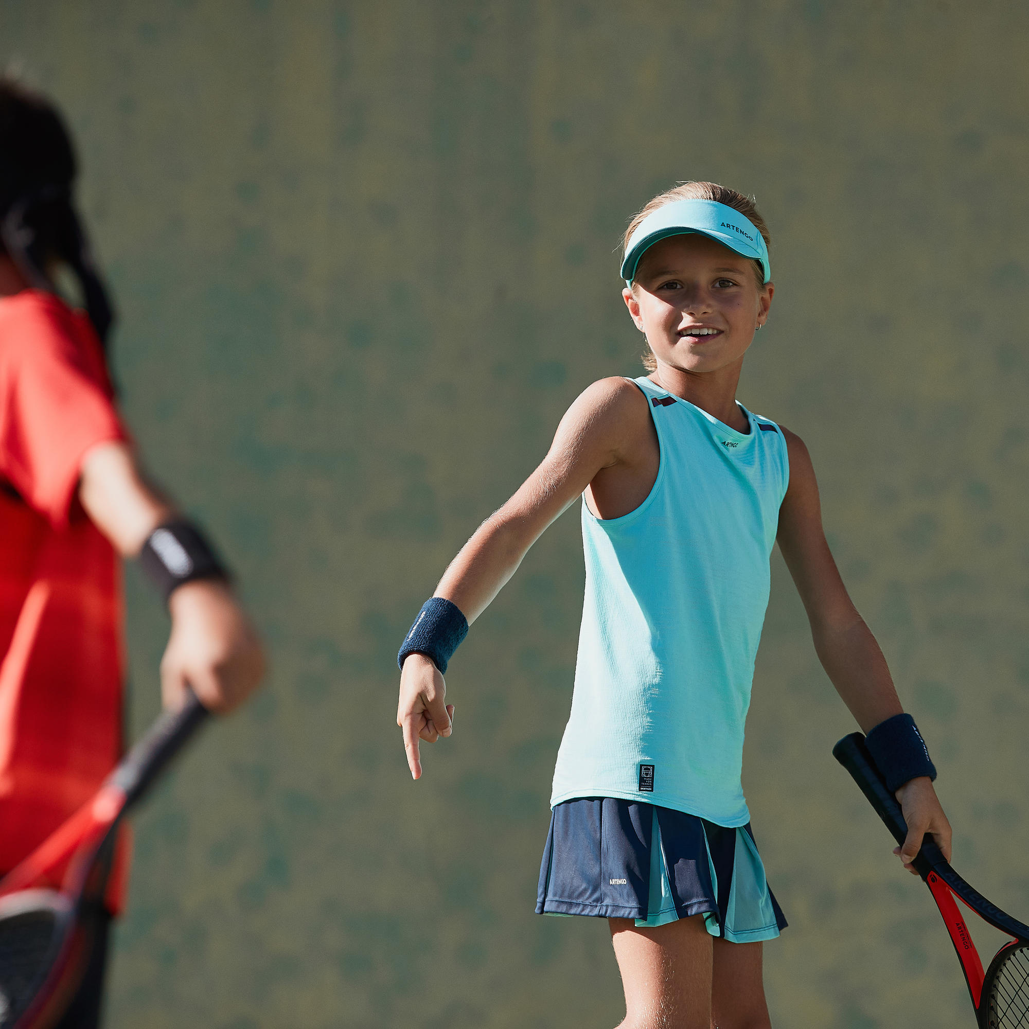 Gonna tennis bambina 900 blu ARTENGO - ABBIGLIAMENTO TUTTE LE STAGIONI JUNIOR
