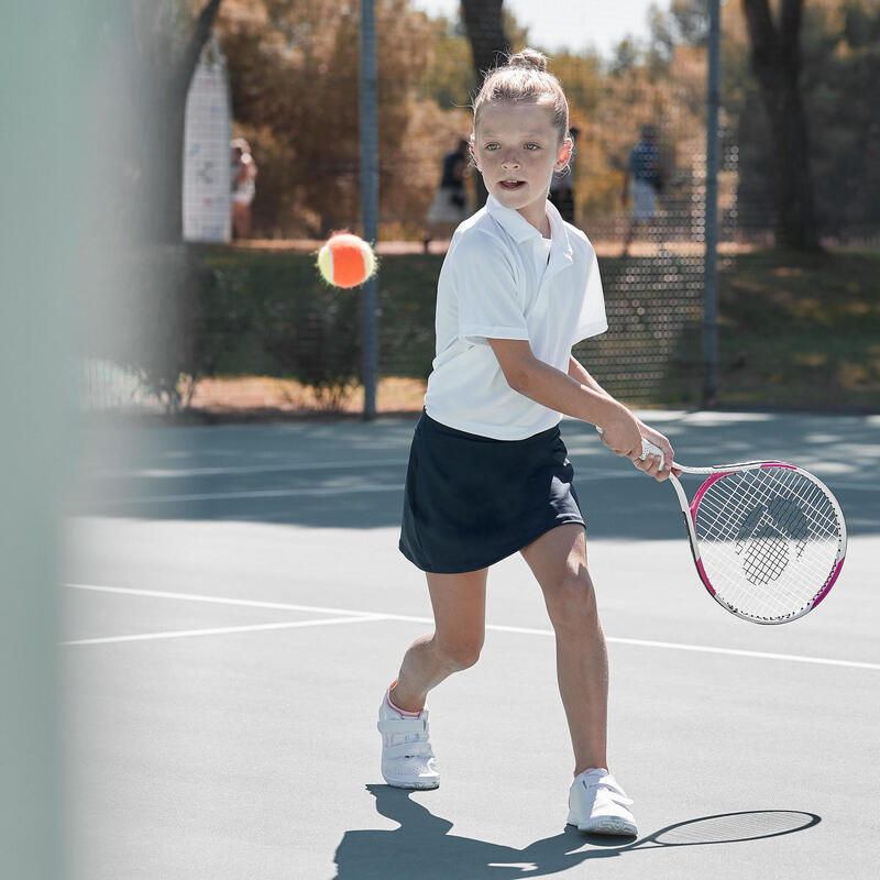 Tennis Poloshirt Kinder TPO 100 weiss