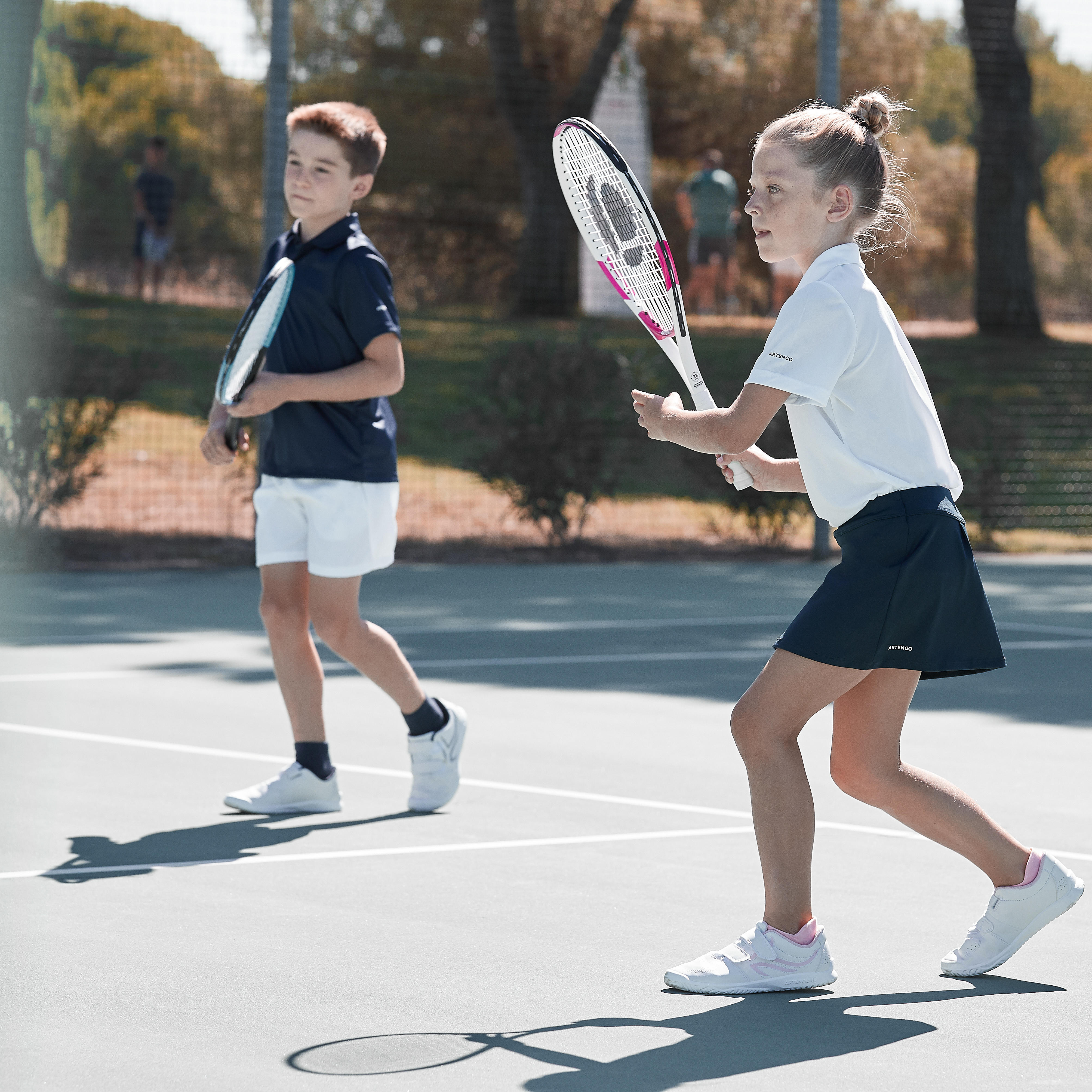 Kids' Tennis Polo - TPO 100 White - ARTENGO