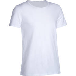 100 T-Shirt Gym Anak Laki-Laki Lengan Pendek - Putih