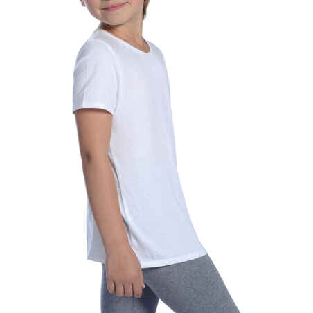 100 Μακό μπλουζάκι άθλησης για αγόρια - Λευκό