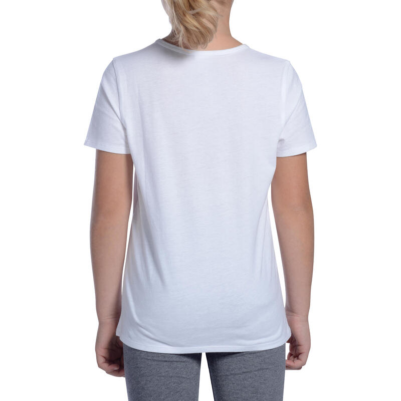 Tricou sport din bumbac Copii, Alb