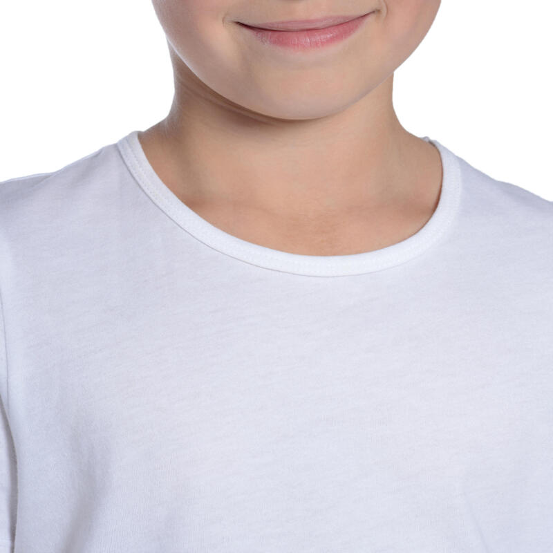 Tricou sport din bumbac Copii, Alb