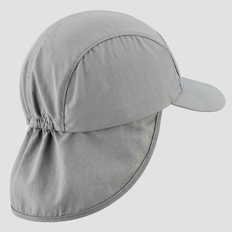 Schirmmütze Kinder UV-Schutz Cap Wandern - MH500 grau