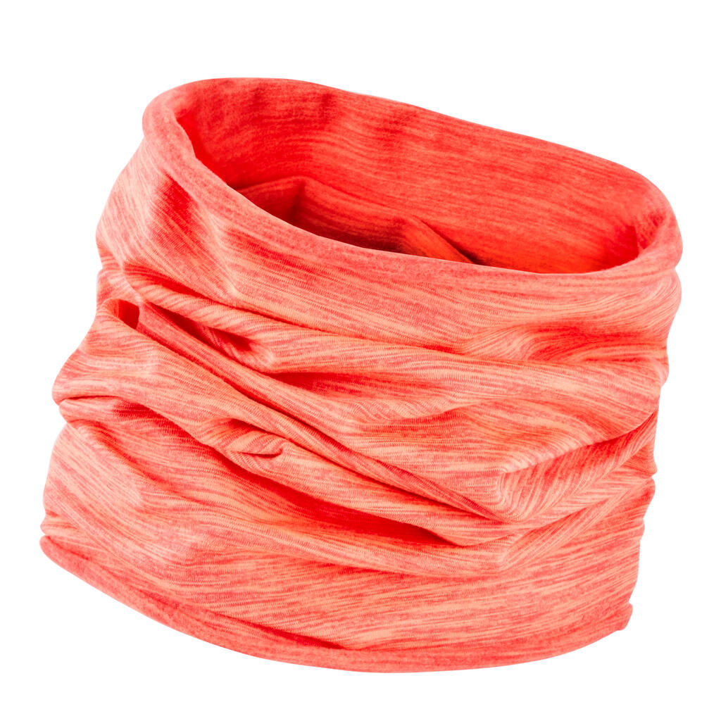 Running neck warmer - neon orange coral