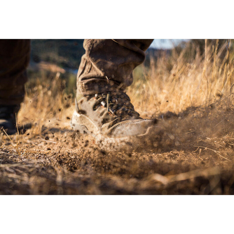 Jagdstiefel 500 geräuscharm atmungsaktiv braun 