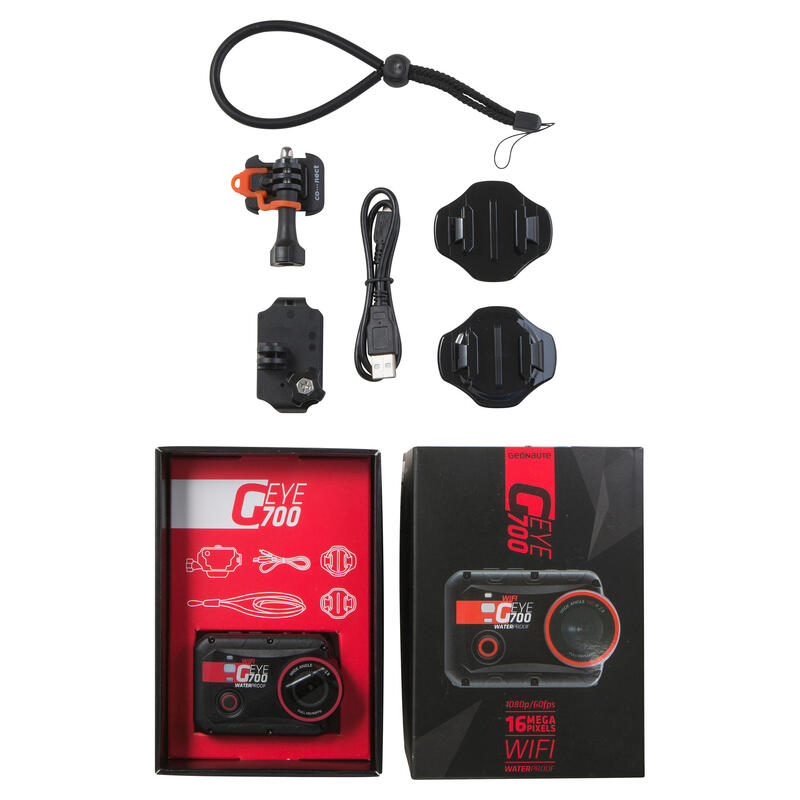 Cámara deportiva G-EYE 700 FULL HD con pantalla táctil.