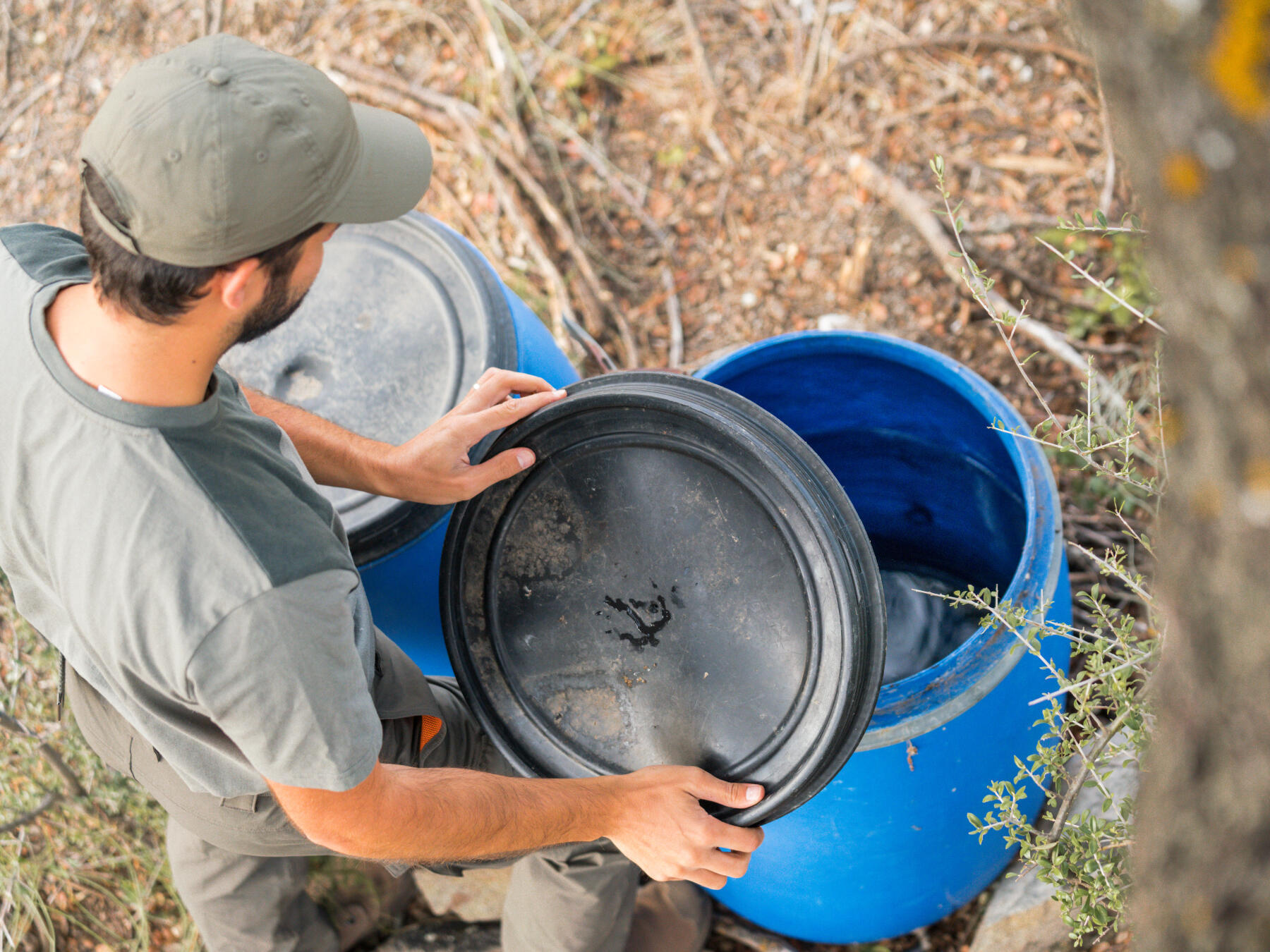 Un point d eau pour abreuver le petit gibier sur son territoire de chasse