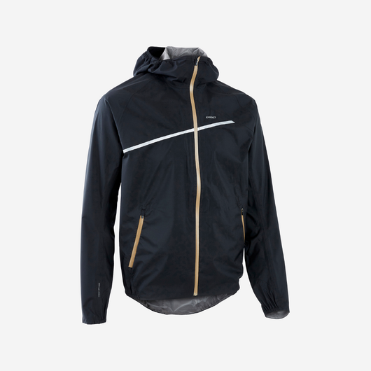 Veste imperméable de running &amp; trail running Homme - KIPRUN Run 500 Rain Noire