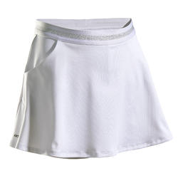 女孩款網球短裙TSK500－白色