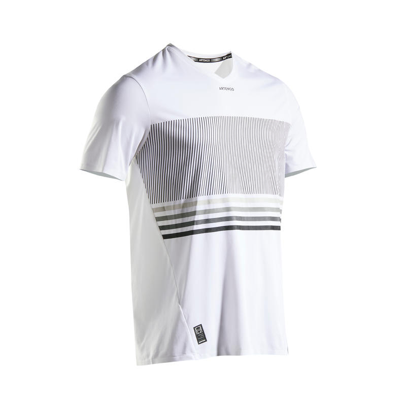 TEE SHIRT DE TENNIS HOMME TTS 900 LIGHT BLANC NOIR