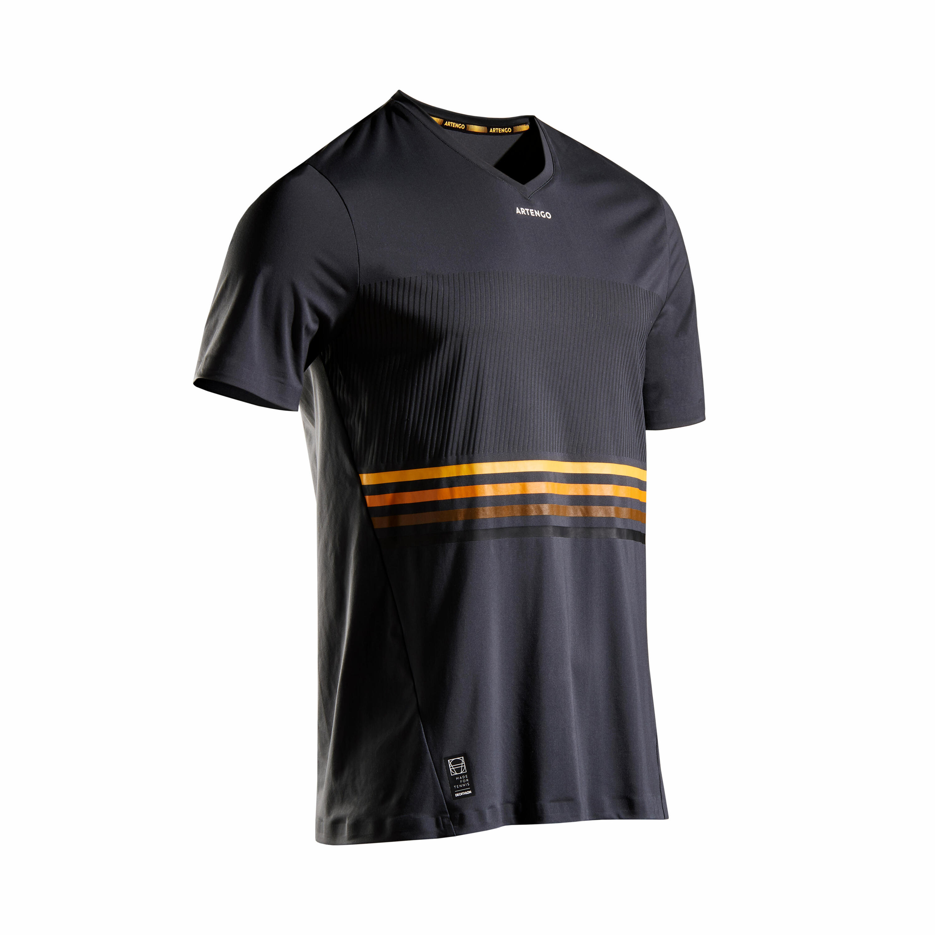 Men's Tennis T-Shirt TTS 900 Light - Grey/Yellow 9/9