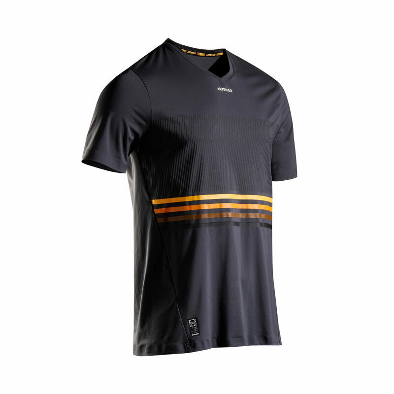 TEE SHIRT DE TENNIS HOMME TTS 900 LIGHT GRIS JAUNE