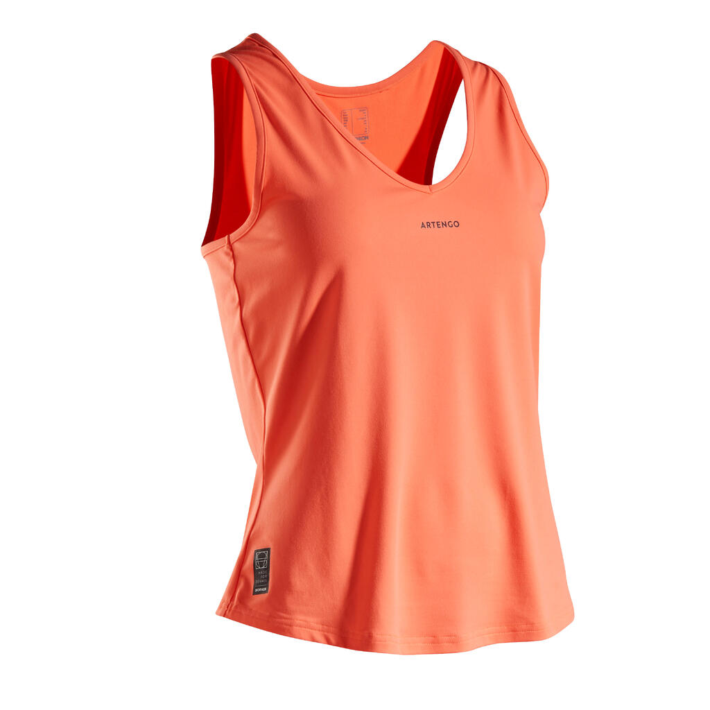 Women's Tennis Quick-Dry Tank Top Dry 500 - Coral