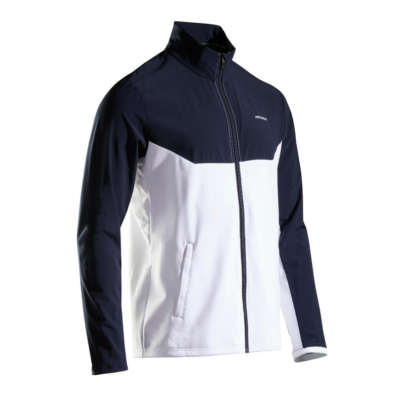 Herren Tennis Trainingsjacke - TJA 500 blau/weiß