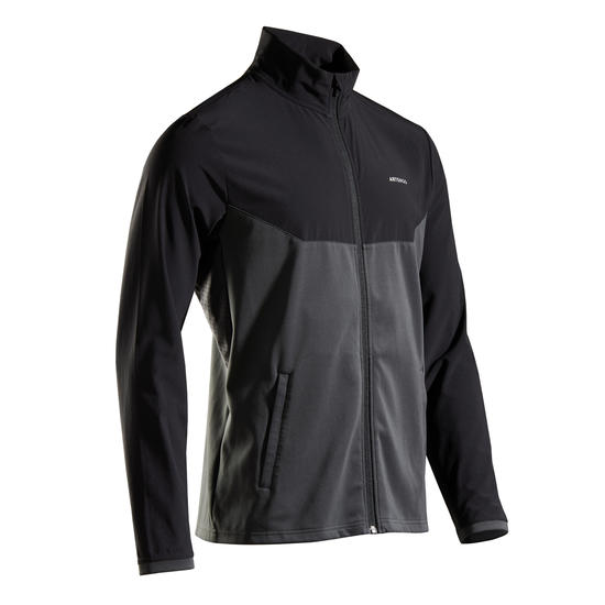 VESTE DE TENNIS HOMME ESSENTIAL NOIR GRIS