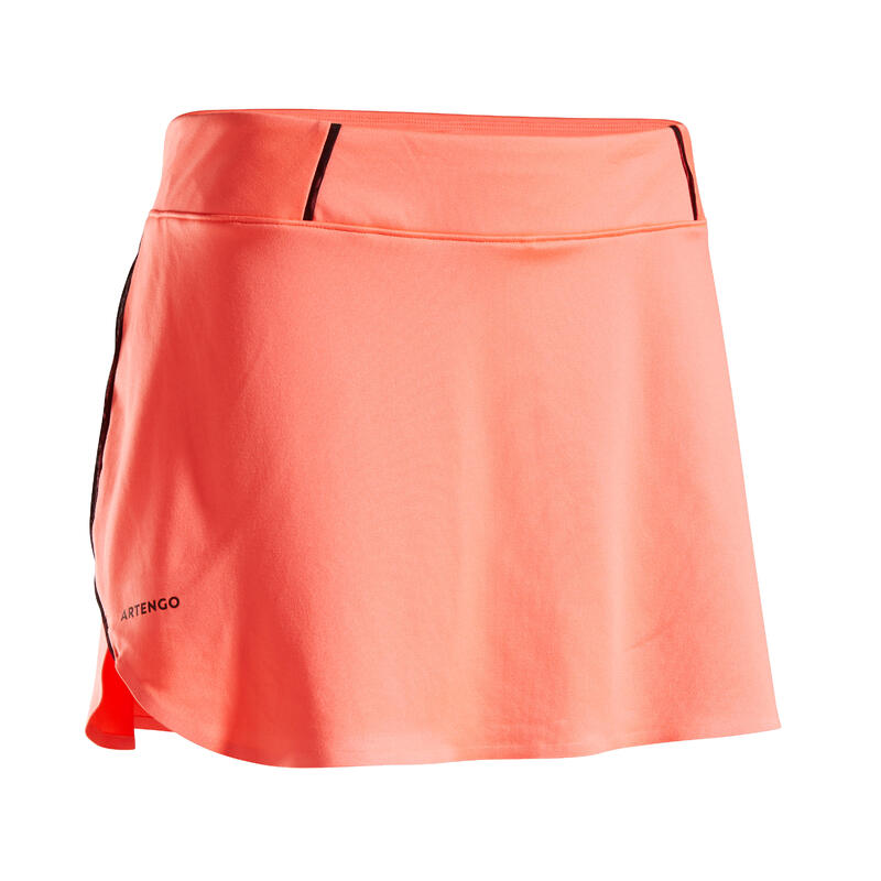JUPE DE TENNIS FEMME SK DRY 900 CORAIL