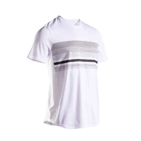 Men's Short-Sleeved Tennis T-Shirt Essential - White