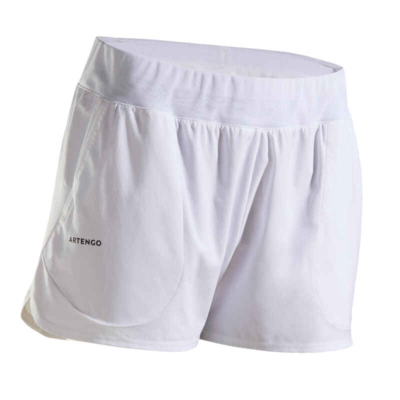 Tennis-Shorts Damen DRY 500 weiss