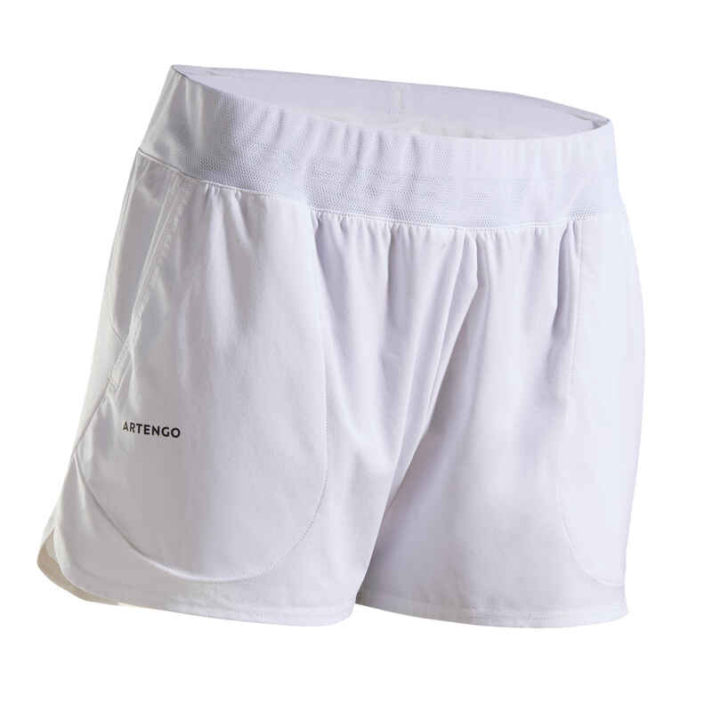 Tennis-Shorts Damen DRY 500 weiss Tennis-Shorts Damen DRY 500 weiss