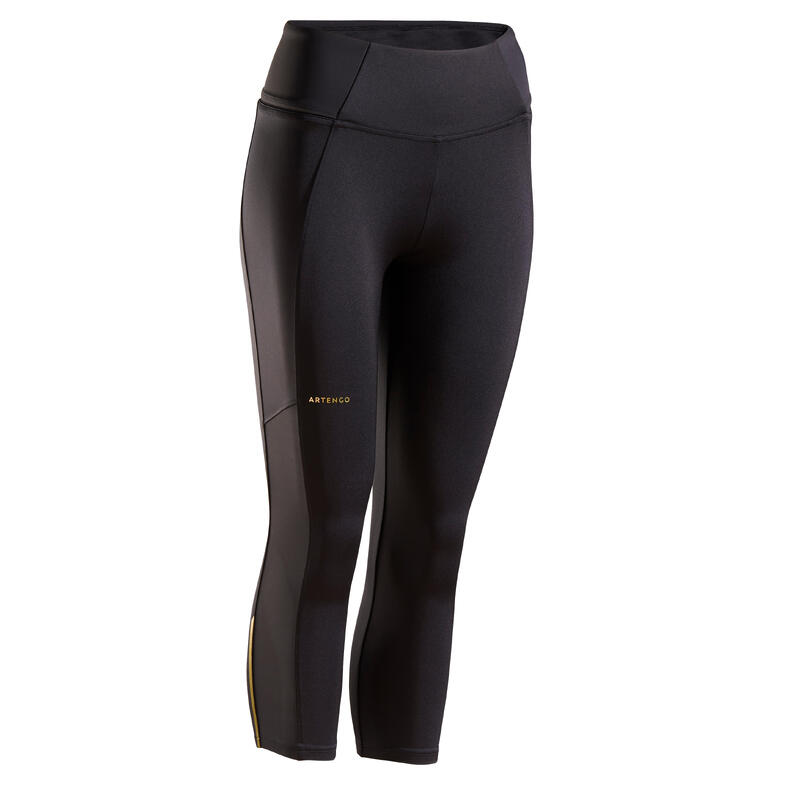 Leggings de ténis curtas dry mulher - Corsário dry HIP BALL preto