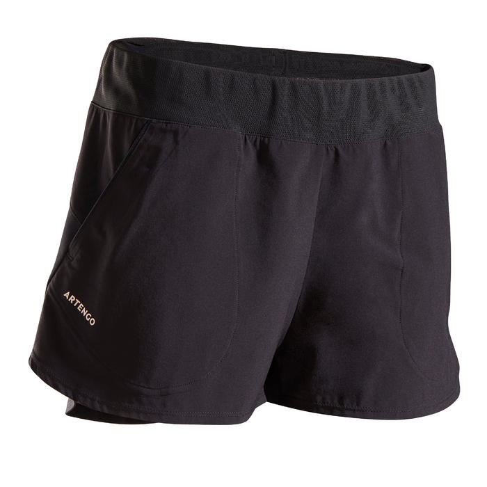 Women Tennis Shorts Artengo SH500 Dry - Black