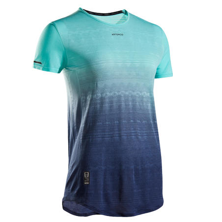T-shirt för tennis Ultra Light 900 dam turkos/blå 