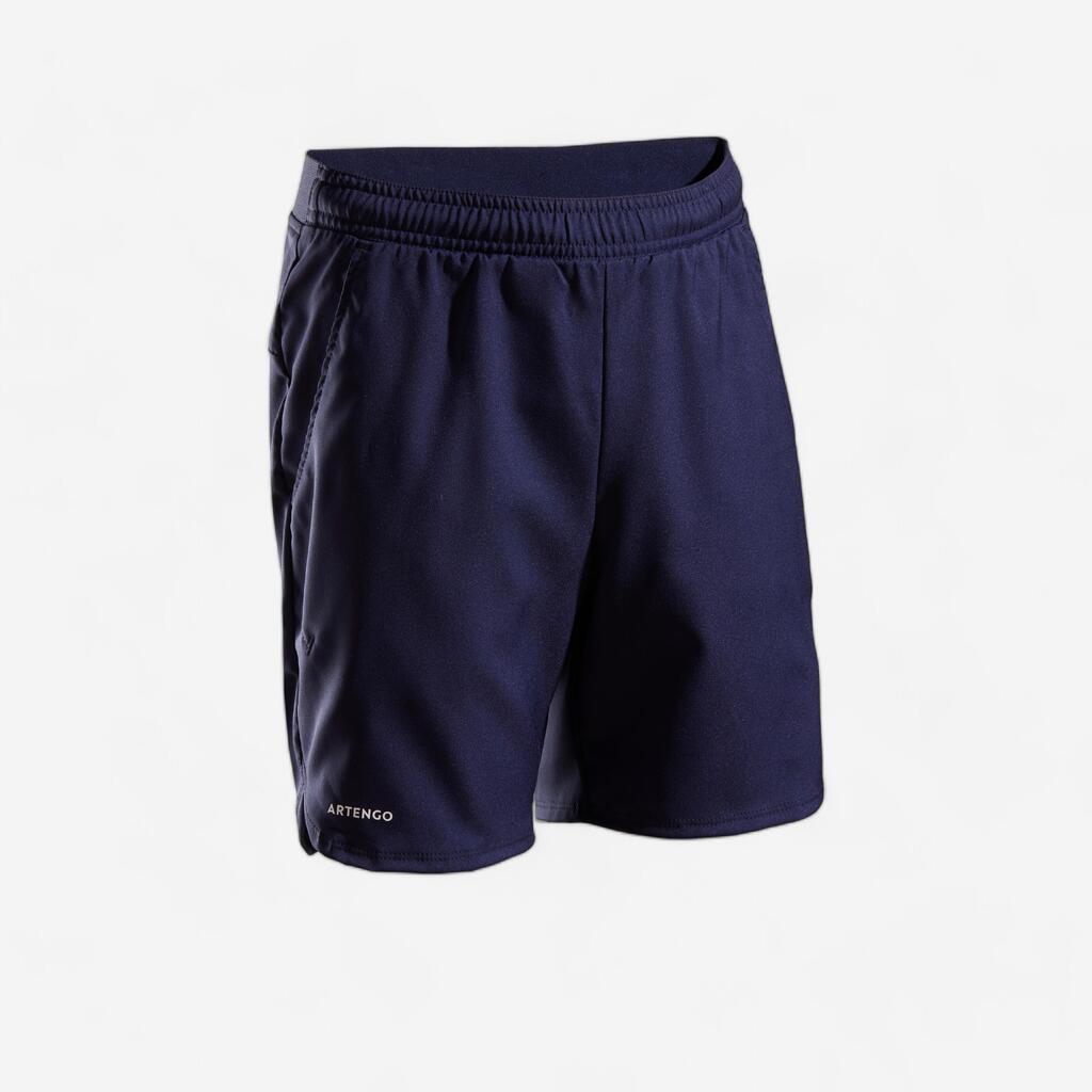 Short de tennis garcon - TSH500 bleu marine