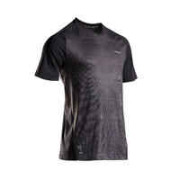 Camiseta de tenis manga corta transpirable hombre Artengo 500 Dry negro