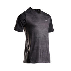 TEE SHIRT DE TENNIS HOMME TTS 500 DRY NOIR GRAPH