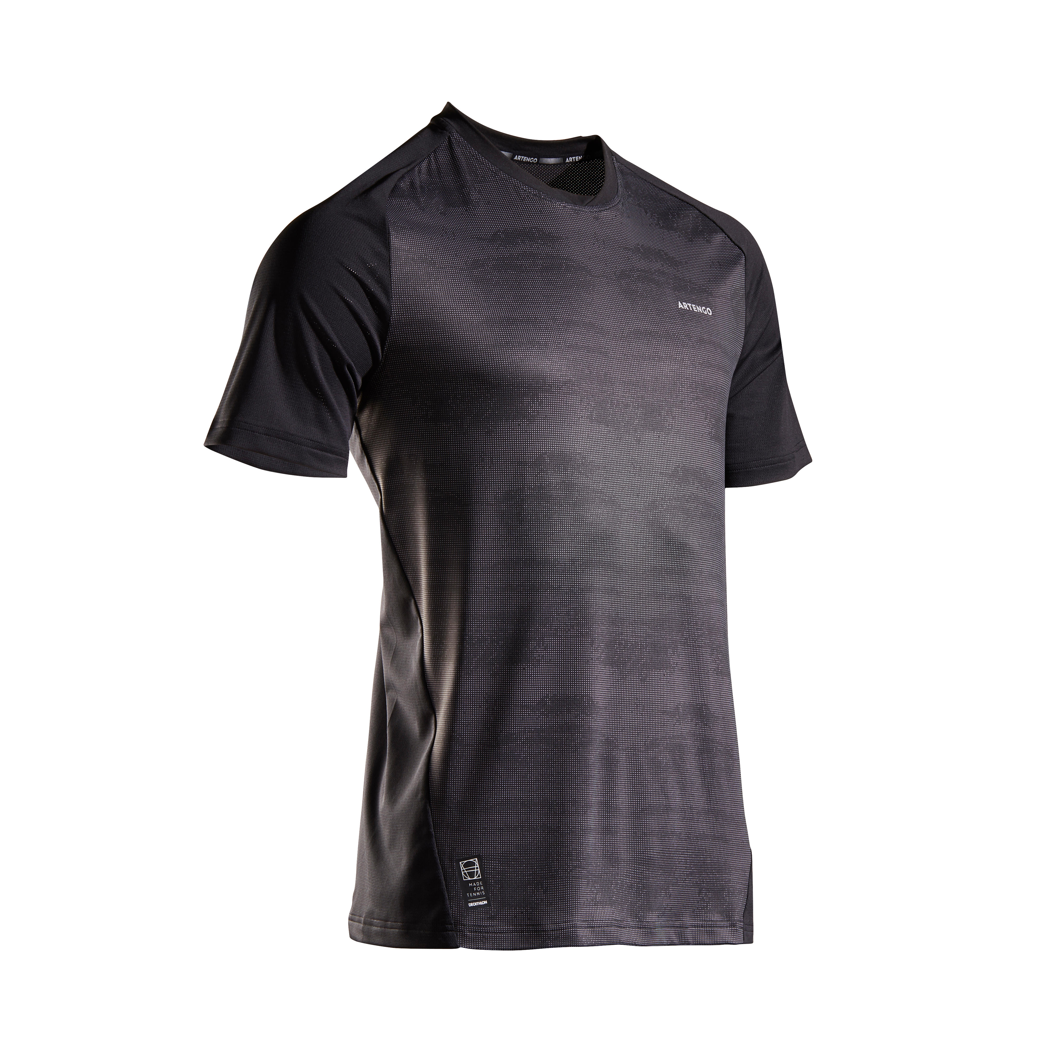 Tricou Tenis TTS500 DRY Negru Bărbați ARTENGO imagine noua