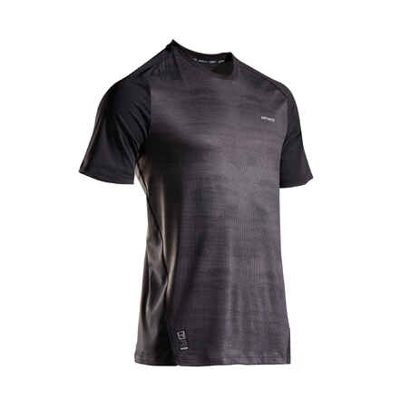 Tennis T-Shirt Herren TTS 500 DRY schwarz/grau
