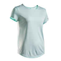 Women's Tennis Quick-Dry Crew Neck T-Shirt Essential 100 - Light Green